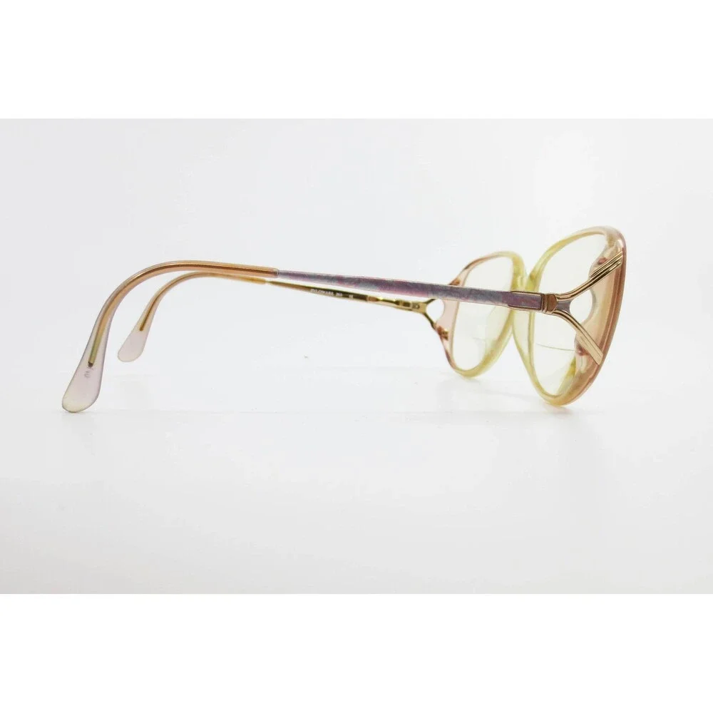 Gloria Vanderbilt 746 Zyloware 265 Eyeglasses Frames Gold Pink Amber Oversized